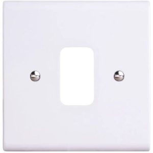 DETA SLIMLINE 1G GRID FRONT PLATE WHITE