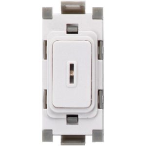 DETA 20A 2W KEY SWITCH GRID MODULE WHITE
