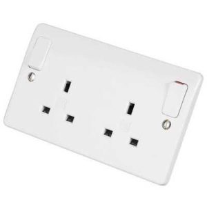 DETA SLIMLINE 2G SINGLE POLE SWITCHED SOCKET