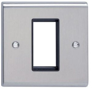 DETA DECORATIVE STAINLESS STEEL 1G 1MOD EURO PLATE BL INS