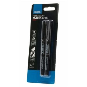 DRAPER (PK.2) BLACK MARKER PENS