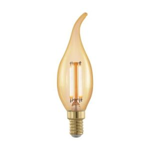 EGLO 11699 SES LED BENT TIP CANDLE DIM 4W W/W GOLD