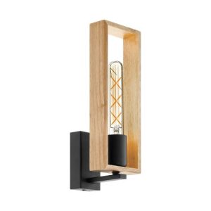 EGLO LITTLETON BLK/WOOD LIGHT