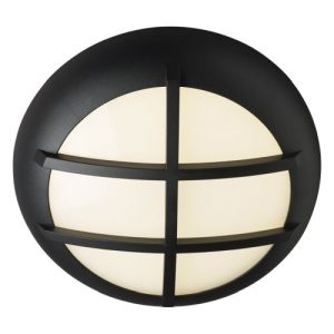 TALPA 12W LED BULKHEAD GRILL BLACK BEZEL RING