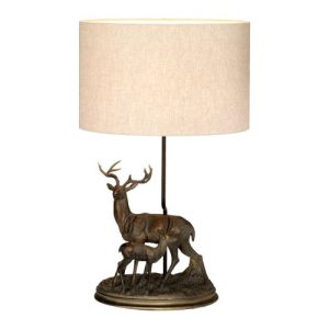 ELSTEAD AMELIA 1 LIGHT TABLE LAMP WITH OVAL SHADE