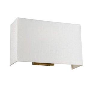 ELSTEAD RILEY LARGE SQUARE WALL LIGHT WITH AGED BRASS BACK PLATE