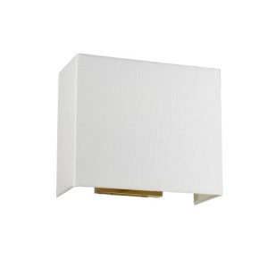 ELSTEAD RILEY MEDIUM SQUARE WALL LIGHT WITH AGED BRASS BACK PLATE