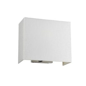 ELSTEAD RILEY MEDIUM SQUARE WALL LIGHT WITH POLISHED CHROME BACK PLATE