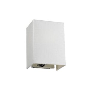 ELSTEAD RILEY SMALL SQUARE WALL LIGHT WITH POLISHED CHROME BACK PLATE