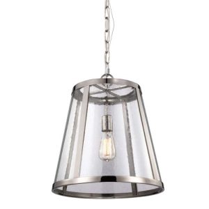 ELSTEAD HARROW 1 MEDIUM PENDANT POLISHED NICKEL