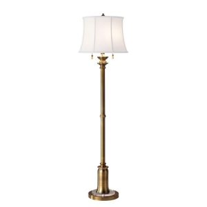 ELSTEAD STATEROOM 2 LIGHT FLOOR LAMP - BALI BRASS
