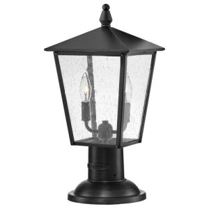 ELSTEAD HUNTERSFIELD 2 LIGHT MEDIUM PEDESTAL LANTERN