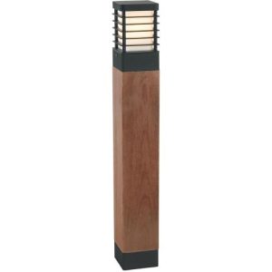 ELSTEAD HALMSTAD 1 LIGHT LARGE WOODEN BOLLARD - BLACK