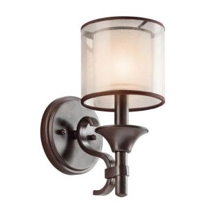 ELSTEAD LACEY 1 LIGHT WALL LIGHT - MISSION BRONZE