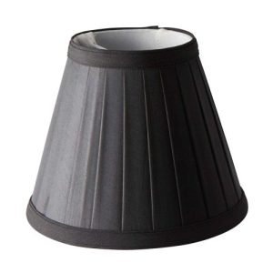 ELSTEAD CLIP SHADES PLEATED BLACK CANDLE SHADE