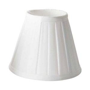 ELSTEAD CLIP SHADES PLEATED WHITE CANDLE SHADE