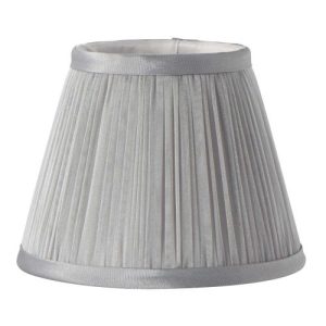 ELSTEAD CLIP SHADES PLEATED GREY CHIFFON CANDLE SHADE