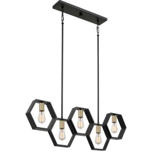 ELSTEAD BISMARCK 5 LIGHT LINEAR PENDANT