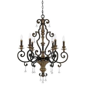 ELSTEAD MARQUETTE 6 LIGHT CHANDELIER