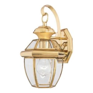 ELSTEAD NEWBURY 1 LIGHT SMALL WALL LANTERN POLISHED BRASS E27