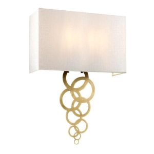 ELSTEAD ROSA LARGE 2 LIGHT WALL LIGHT - AGED BRASS