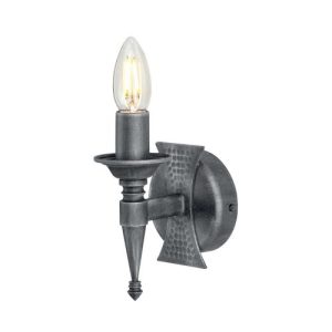ELSTEAD SAXON 1 LIGHT WALL LIGHT - BLACK/SILVER