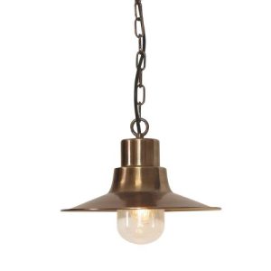 ELSTEAD SHELDON 1 LIGHT CHAIN LANTERN - AGED BRASS