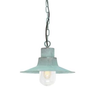 ELSTEAD SHELDON 1 LIGHT CHAIN LANTERN - VERDIGRIS