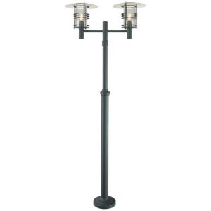ELSTEAD STOCKHOLM 2 LIGHT TWIN LAMP POST - BLACK