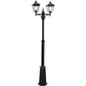 ELSTEAD TURIN 2 LIGHT TWIN LAMP POST - BLACK