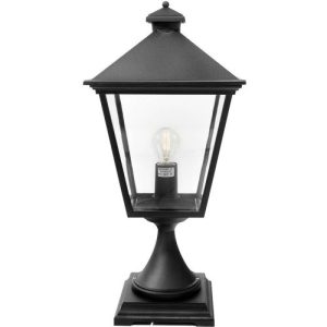 ELSTEAD TURIN GRANDE 1 LIGHT PEDESTAL - BLACK