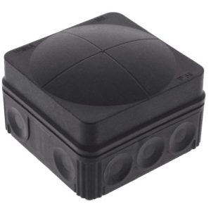 76MMX76MMX51MM IP66 BLACK JUNCTION BOX (+TERMS) 200ML