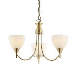 ENDON 3-LIGHT ANT- BRASS CEILING LIGHT
