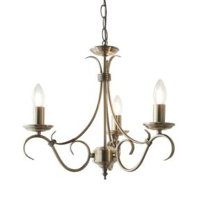 ENDON 3-LIGHT ANTIQUE PENDANT FITTING