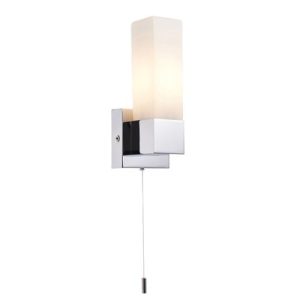 ENDON SQUARE 1LT WALL IP44 40W SWI
