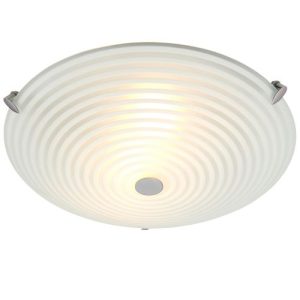 ENDON 2X40W CIRC GLASS FLUSH FTG