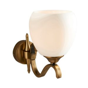 ENDON INTERIORS 1900 COLUMBIA BRASS SINGLE WALL & OPAL GLASS