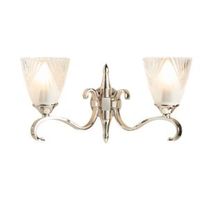 ENDON INTERIORS 1900 COLUMBIA NICKEL TWIN WALL & DECO GLASS