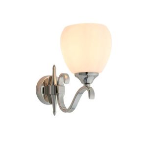 ENDON INTERIORS 1900 COLUMBIA NICKEL SINGLE WALL & OPAL GLASS
