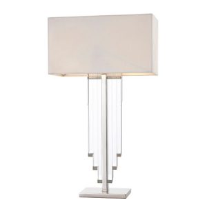 ENDON INTERIORS 1900 CRYSTAL CASCADE TABLE & CREAM SHADE