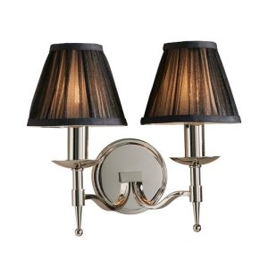 ENDON INTERIORS 1900 STANFORD NICKEL TWIN WALL & BLACK SHADES