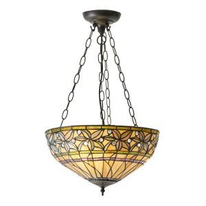ENDON TIFFANY ASHTEAD MEDIUM INVERTED 3LT PENDANT