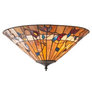 ENDON TIFFANY BERNWOOD MEDIUM 2LT FLUSH