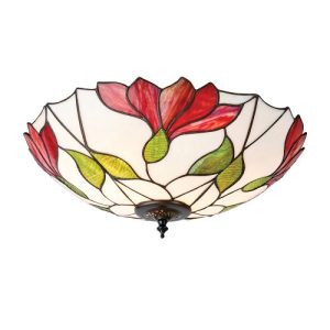 ENDON TIFFANY BOTANICA LARGE 2LT FLUSH