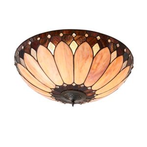 ENDON TIFFANY BROOKLYN LARGE 2LT FLUSH