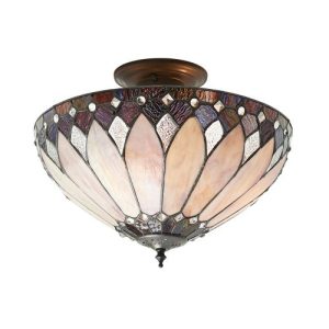 ENDON TIFFANY BROOKLYN MEDIUM 3LT SEMI FLUSH