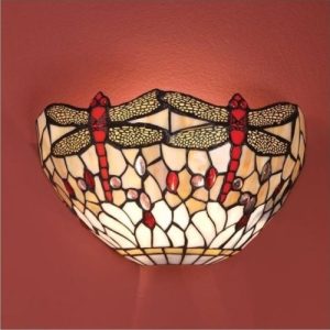 ENDON TIFFANY DRAGONFLY BEIGE WALL