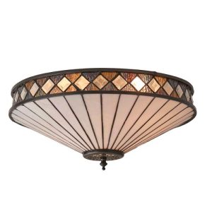 ENDON TIFFANY FARGO MEDIUM 2LT FLUSH
