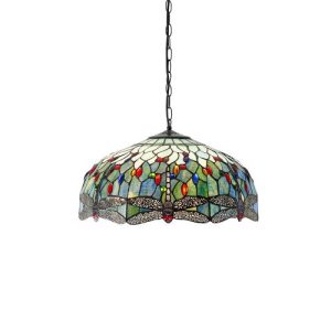 ENDON TIFFANY DRAGONFLY BLUE LARGE 3LT PENDANT