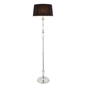 ENDON INTERIORS 1900 POLINA NICKEL FLOOR & BLACK SHADE